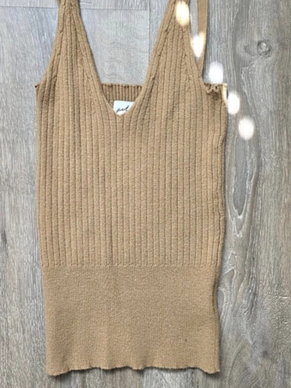 Petal & Pup Ribbed Camisole in Brown Like New